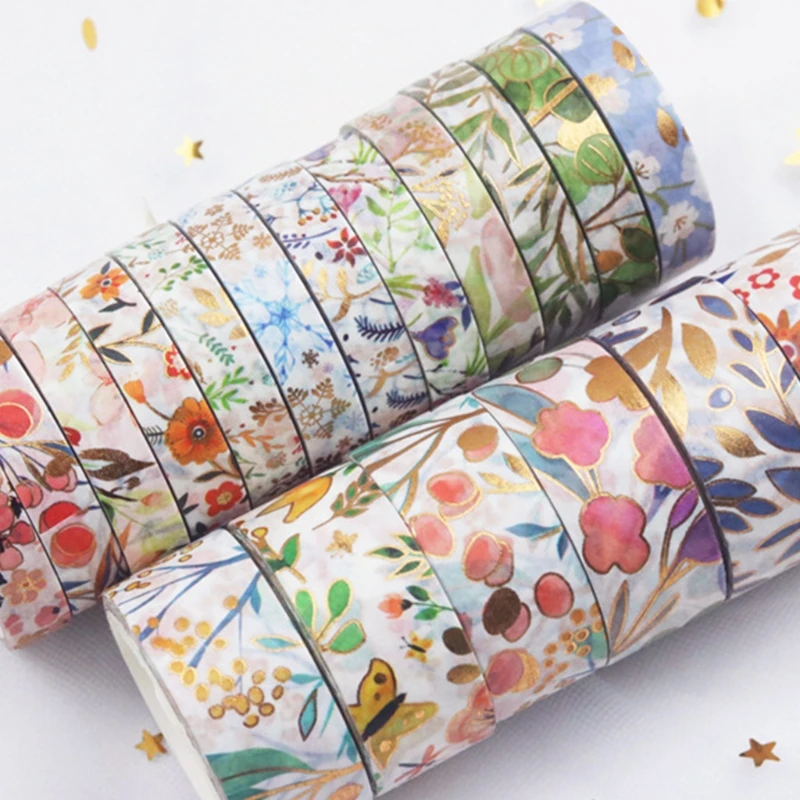 18Pcs/Pack Tapes Art Masking Tapes Sticker for DIY Scrapbooking Planner