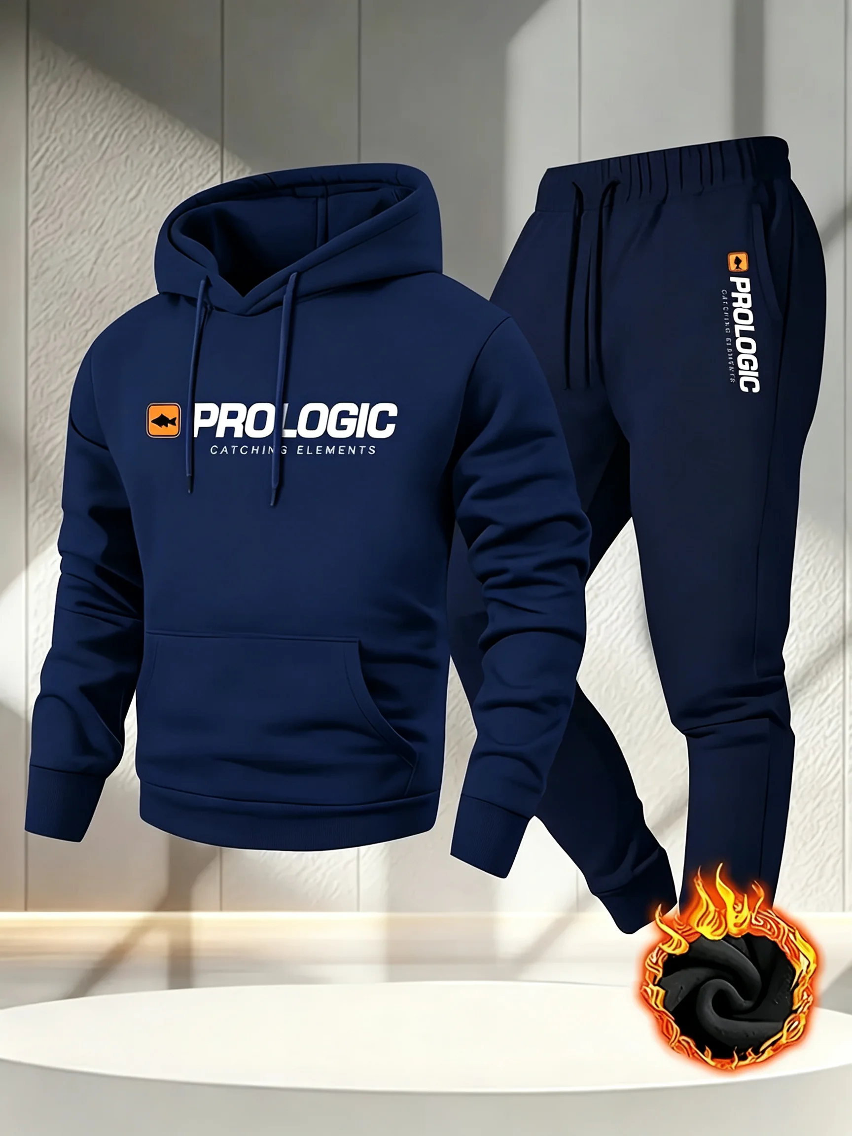 Men Printed Fleece Lined Hoodi - Outdoor Sport Outfit ulasan dan harga