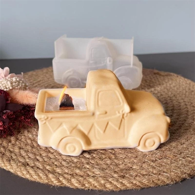 

Car Shape Candle Cup Storage Jar Silicone Molds DIY Cement Plaster Flowerpot Succulent Plant Pot Gypsum Home Decoration Mold