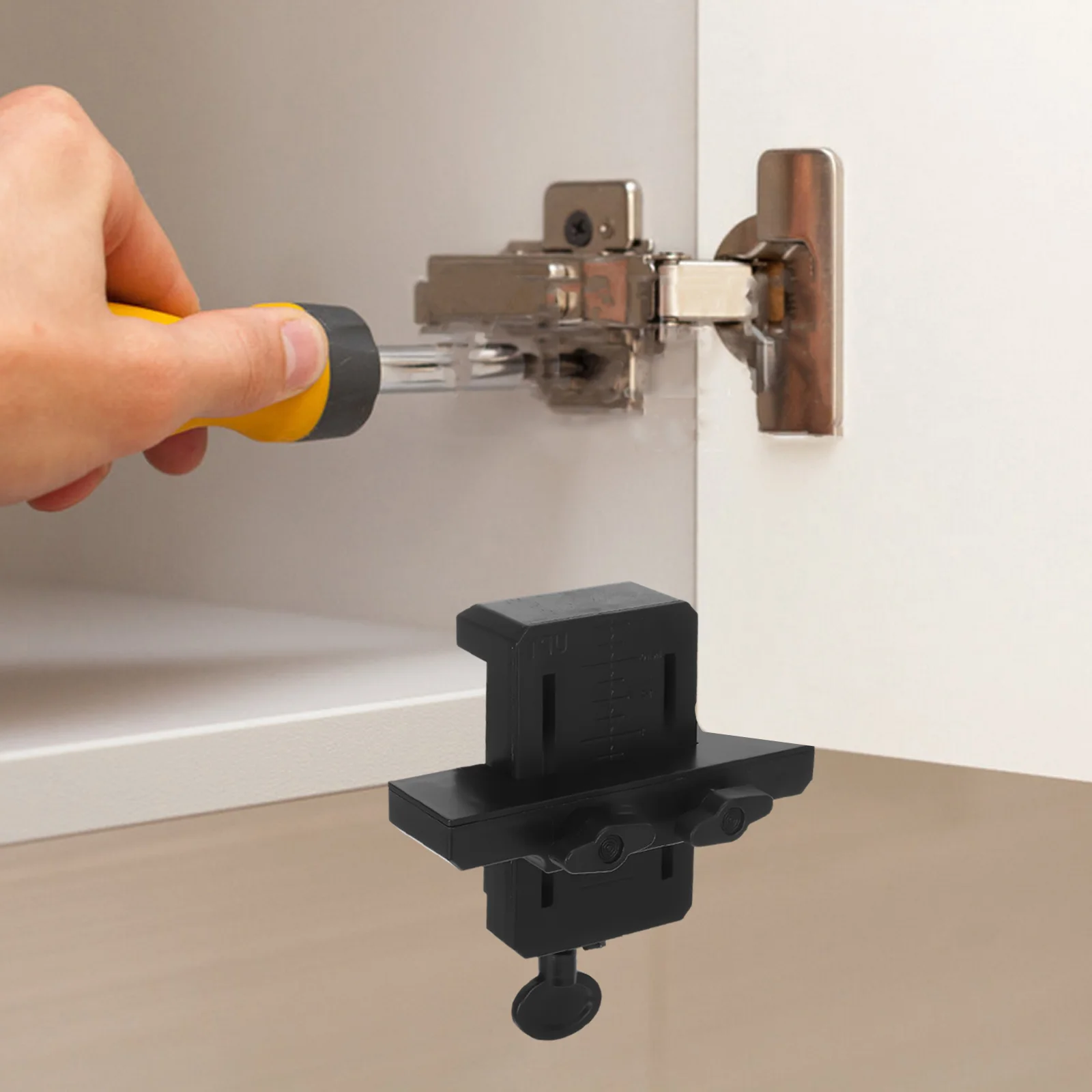 

Cabinet Door Mounting Aid Installation Tool User-Friendly Design Stable Fastening Time-Saving Solution Various Door Sizes Styles