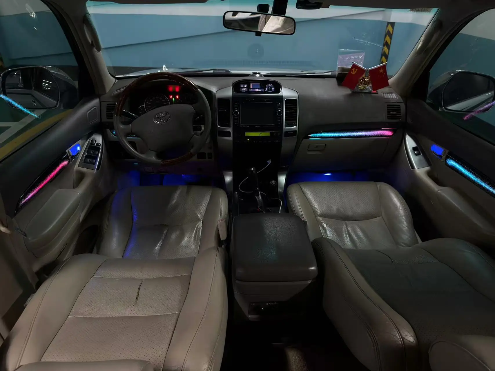 for for Prado 2004-2009 Dynamic Ambient Light Upgrade Interior Light Kit Button Control Footlight LED Decoration 12V 1 Year