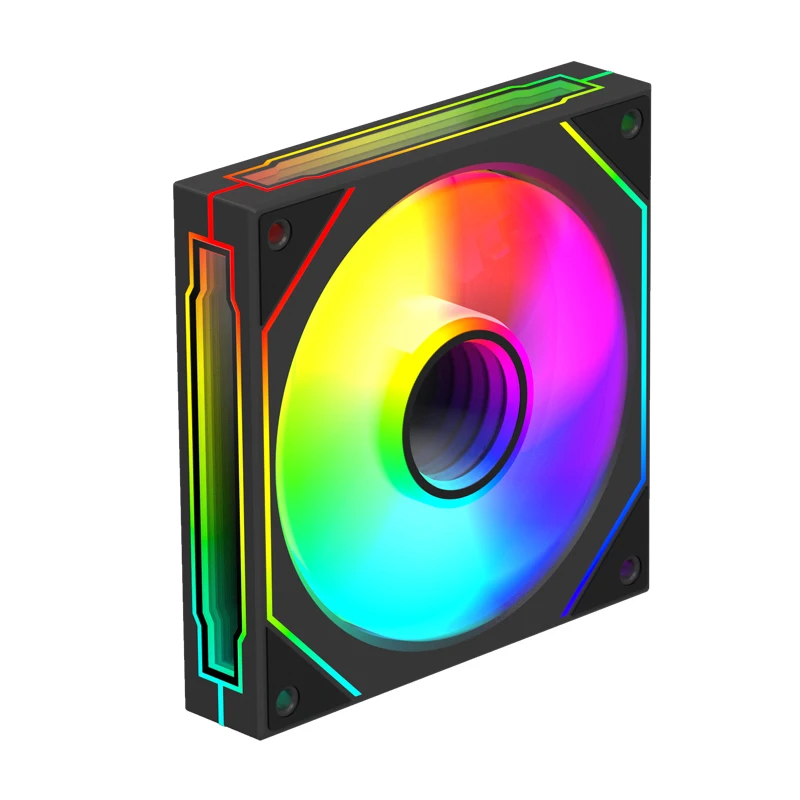 ZEZZIO PRISM 6 Pro 12CM Case Cooling Fan Three Infinity Mirror 5V 3PIN ARGB/PWM AURA SYNC Quiet Cooling Fan image 6