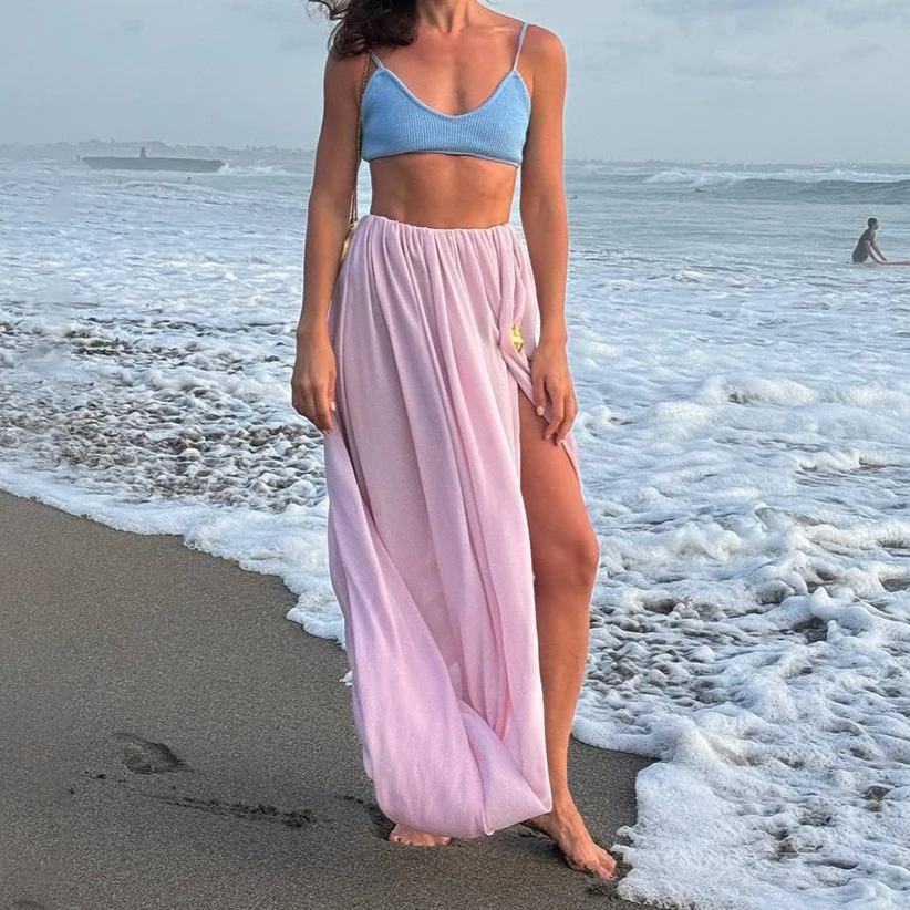 Bust Skirt Spring and Summer 2026 New Temperament Pleated Split Skirt