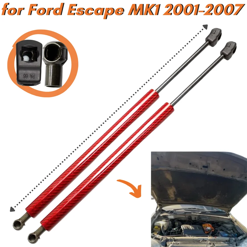 

Qty(2) Hood Struts for Ford Escape MK1 2001-2007 for Ford Maverick Front Bonnet Modify Gas Springs Shock Absorbers Lift Supports