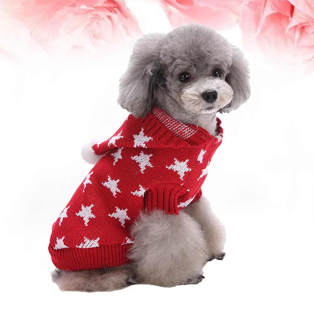 

Red Pet Dog Sweater Christmas Clothes Warm Winter Coat Comfortable Costume for Pet Supplies Size Xxl Winter Dog Coat
