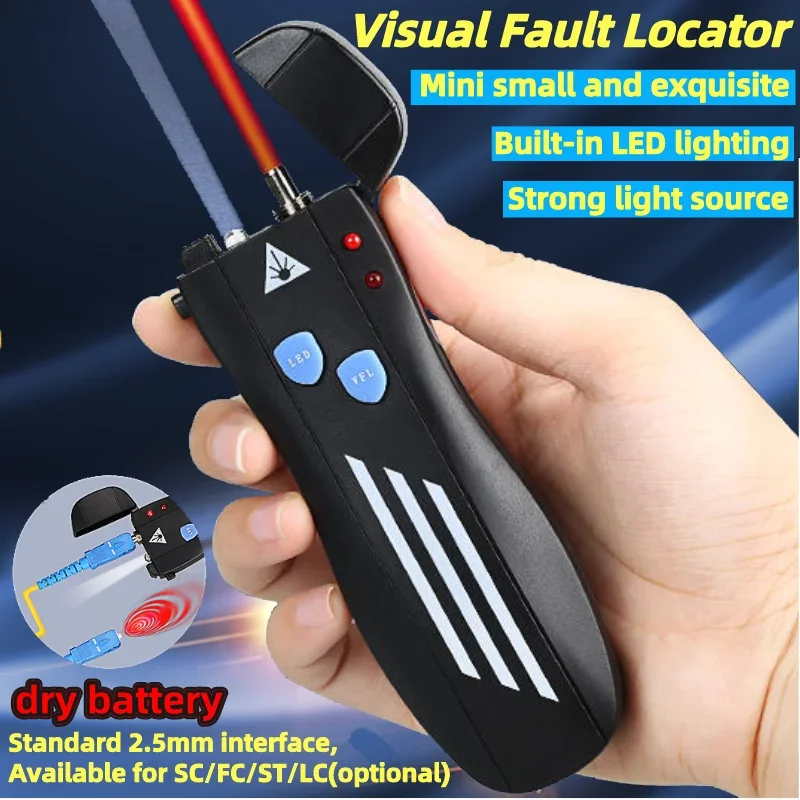 COMPTYCO FTTH Mini Visual Fault Locator 1/10/20/30/50mW VFL Fiber Optic Cable Testing Tool SC/FC/ST 2.5mm Interface Fiber Tester