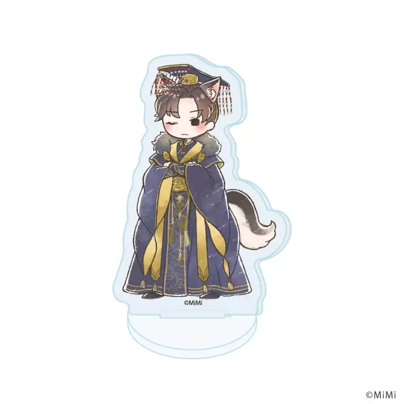 10 سنتيمتر رجل هزلي Erha وله القط الأبيض ماستر صغير لطيف الاكريليك الشكل النساء مو ران تشو وانينغ جمع حلية