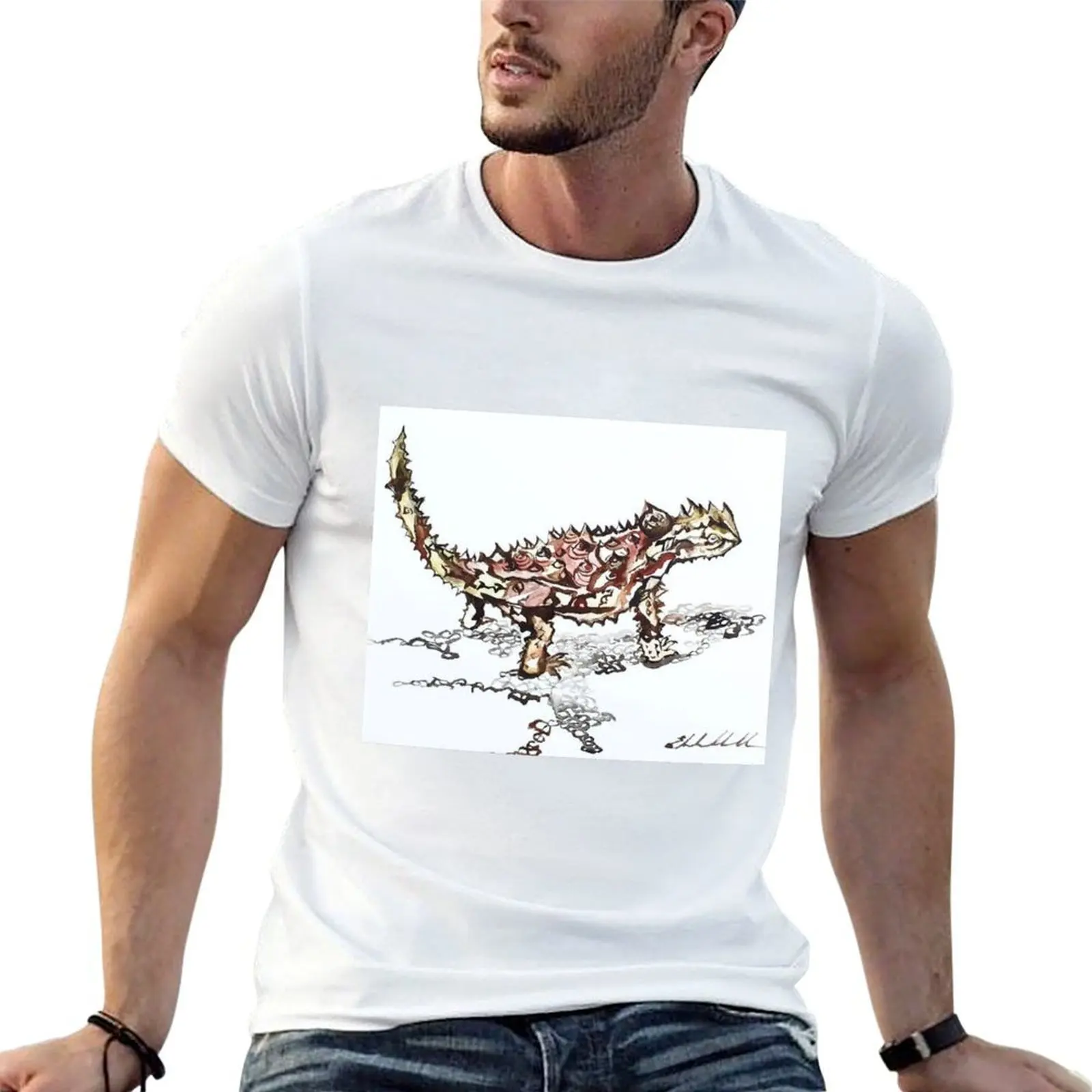 Australian lizard the Thorny devil an amazing creature T-Shirt boys animal print clothes mens graphic t-shirts