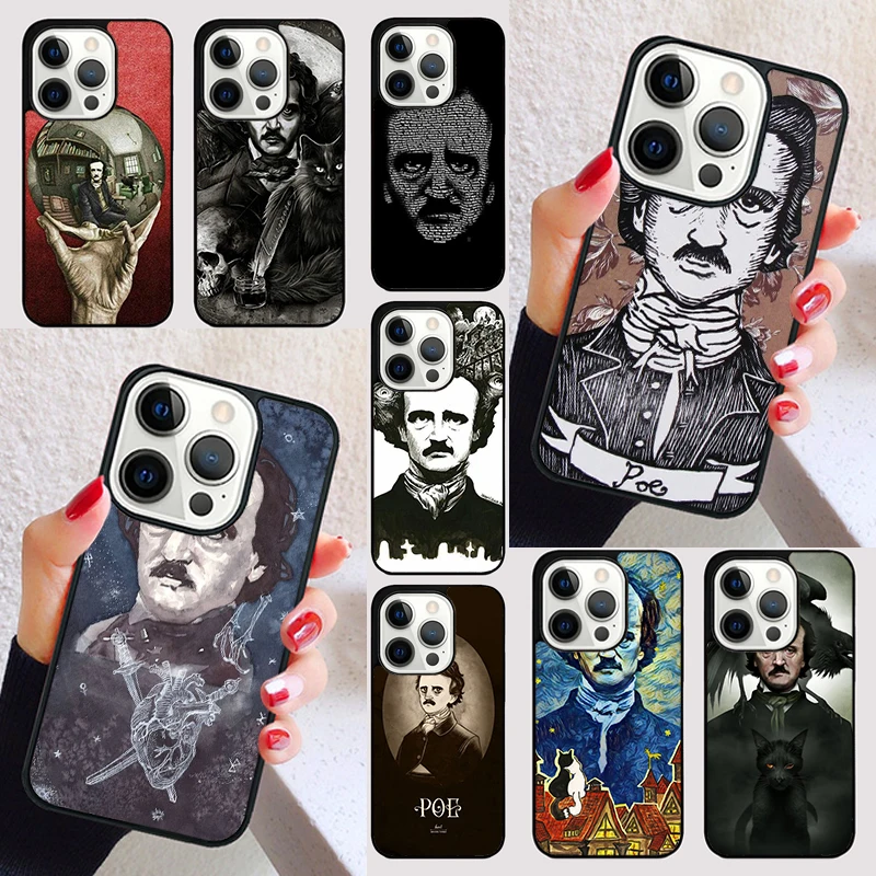 Edgar Allan Poe cover For iPhone 15 16 13 12 11 14 Pro Max Mini Max SE 2020 7 8 15 16 Plus Phone Case