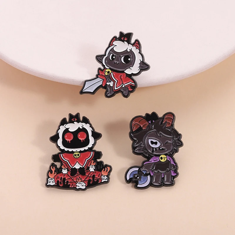 لعبة شخصية المينا دبابيس ريموند الحيوان القرويين الماعز الشرير أن أصدق الراب الكلب دبابيس معدنية شارة التلبيب مجوهرات هدايا #5