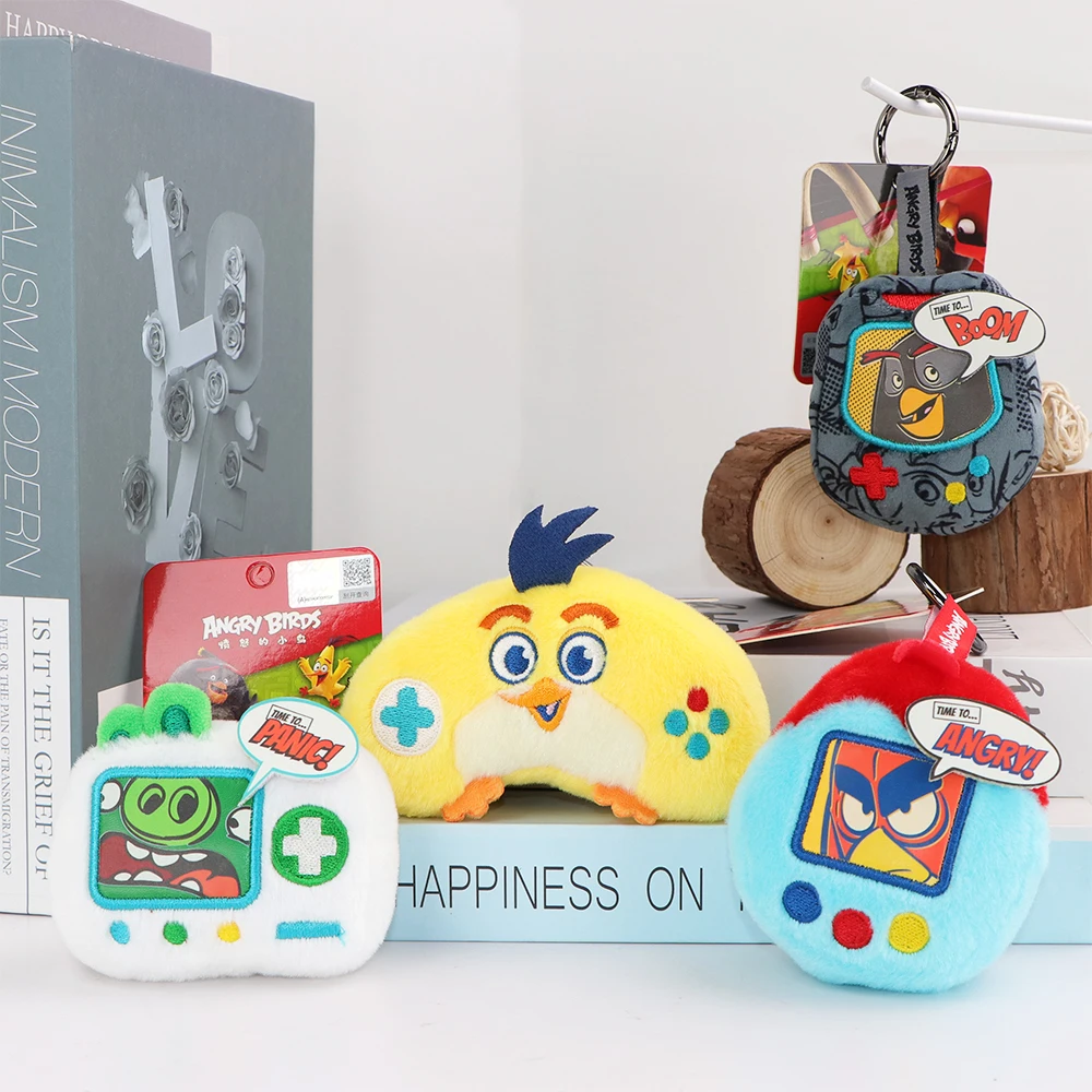 Angry Birds Original Plüsch-Schlüsselanhänger, 6,5–13 cm, Anhänger, Cartoon, Kawaii, Hängespielzeug, Stofftier, Dekoration, Geburtstagsgeschenke – Detail 3