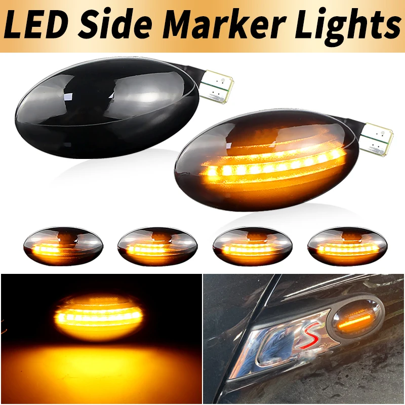 2PCS LED Side Marker Lamps Canbus For Mini Cooper R50 2002-2006 R52 2004-2008 R53 2002-2006 Turn Signal Lights Car Accessories