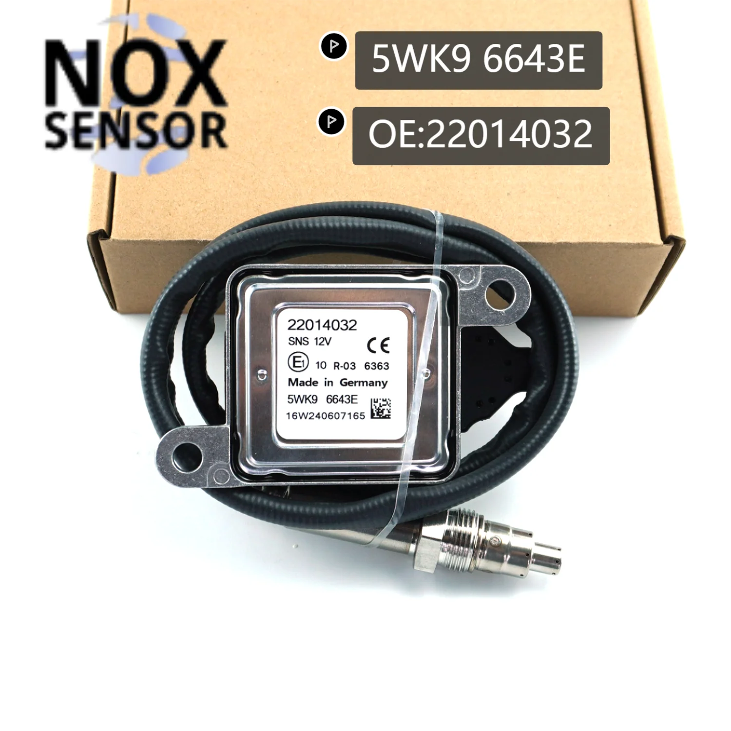 5WK96643E 22014032 New High-Quality 12V Car NOX Nitrogen Oxide Sensor Made in Germany CONTINENTAL Fits for VOLVO Truck Parts