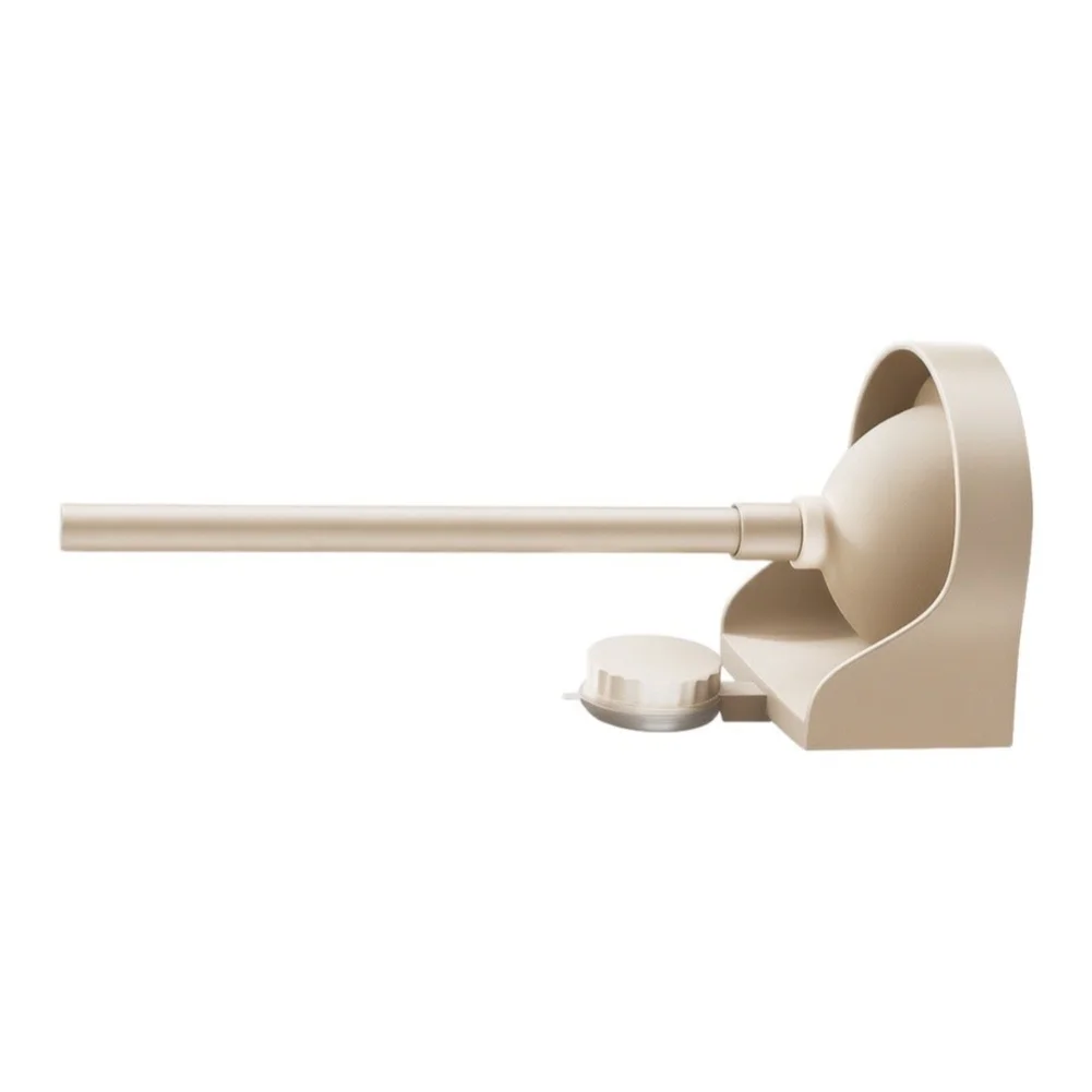 Plunger and Toilet Brush Combination with Long Handles and Suction Mount Holders for Comfortable and Effective Cleaning