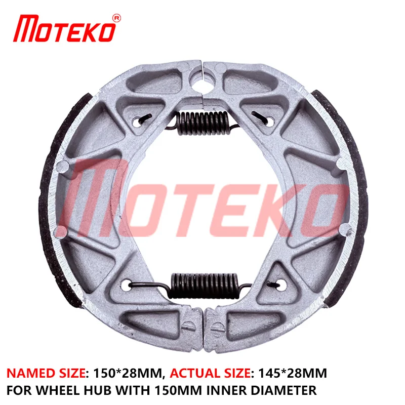 

MOTORCYCLE BLACK SHEEL ASBESTOS FREE BRAKE SHOE 150*28 FOR BWS125 NXC125 YW125 HW125 150 BWS XC CYGNUS X XENTER OCEO 125CC