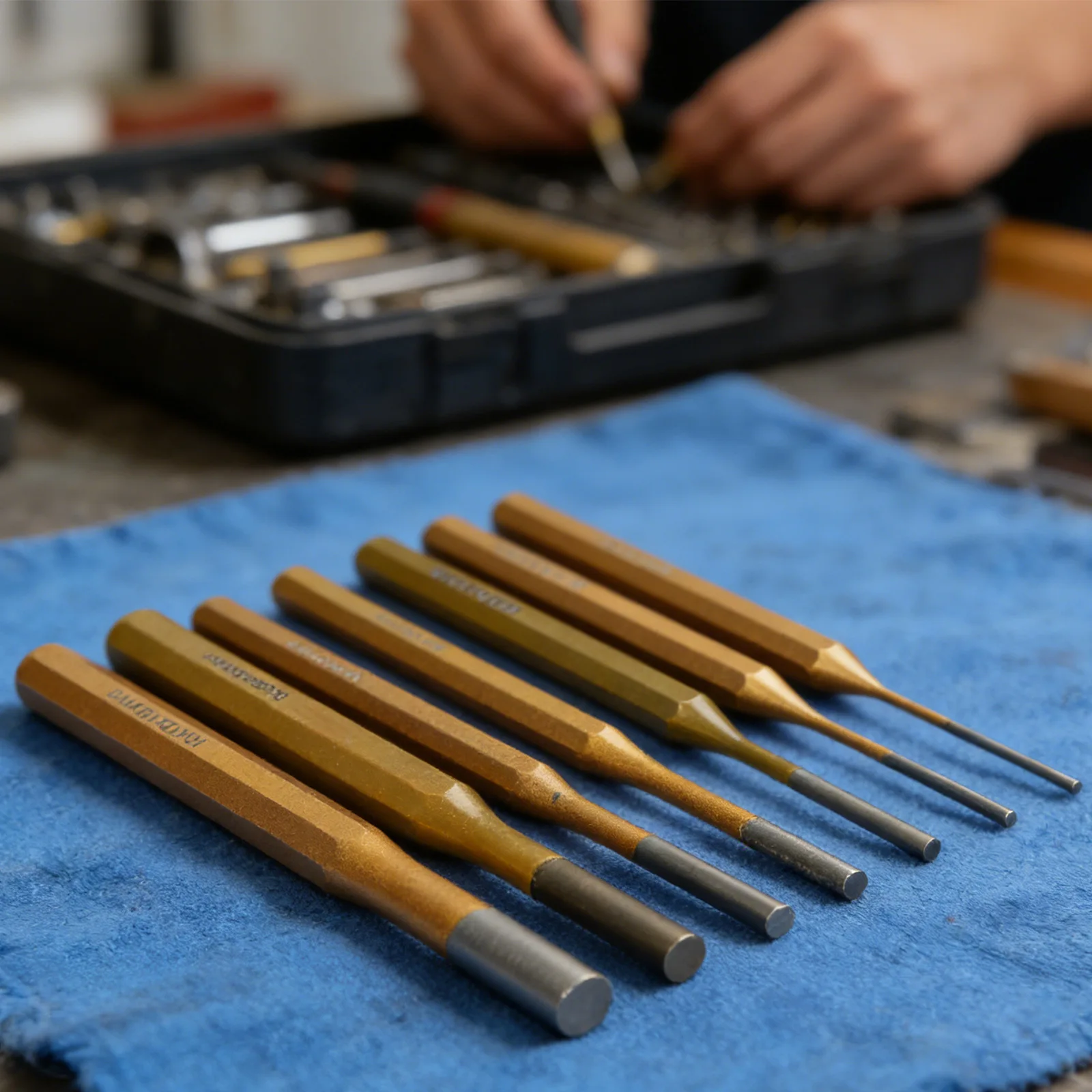 

Набор из 7 пробойников для выколотки шпилек из легированной стали 210 мм, усиленные конусные пробойники-зубила для авторемонта и точного обслуживания в мастерских