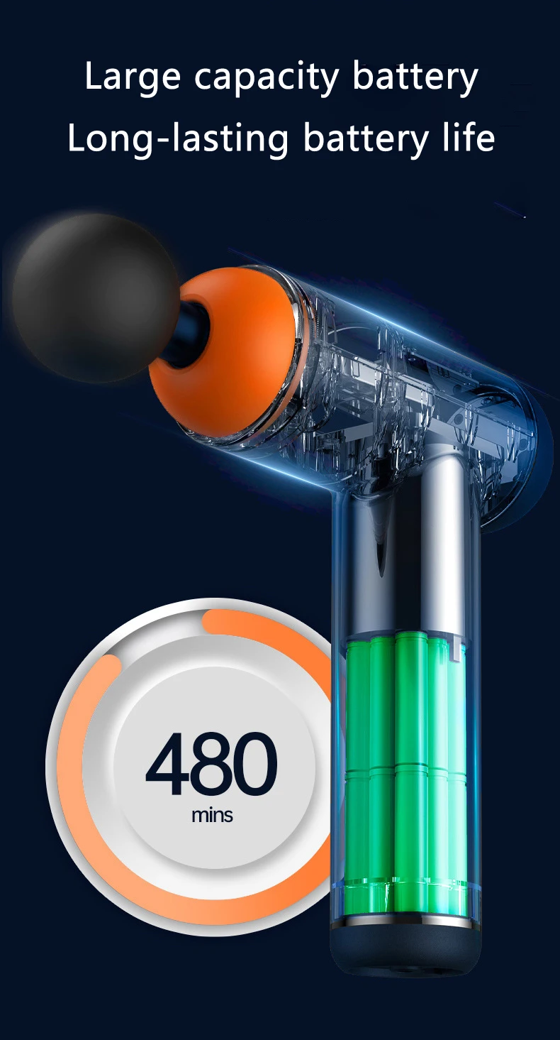 99-Gang-Massagepistole, Smarte Faszienpistole, Elektrisches Nackenmassagegerät für Körpermassage, Entspannung, Fitness und Muskelschmerz-Linderung – Detail 6