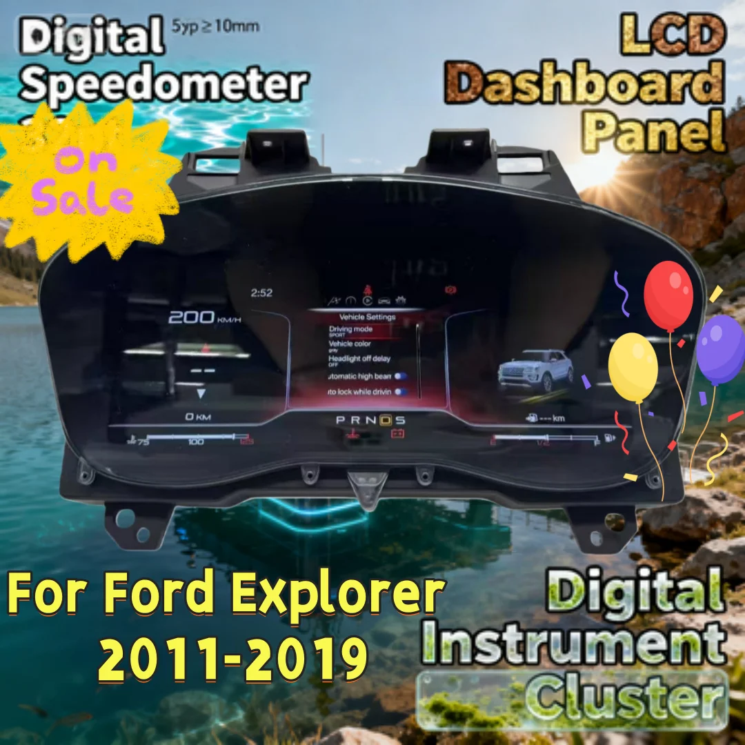 Digital Speed Cluster Dashboard For Ford Explorer 2011~2019 Virtual Cockpit Meter Instrument Panel Multimedia Android Radio