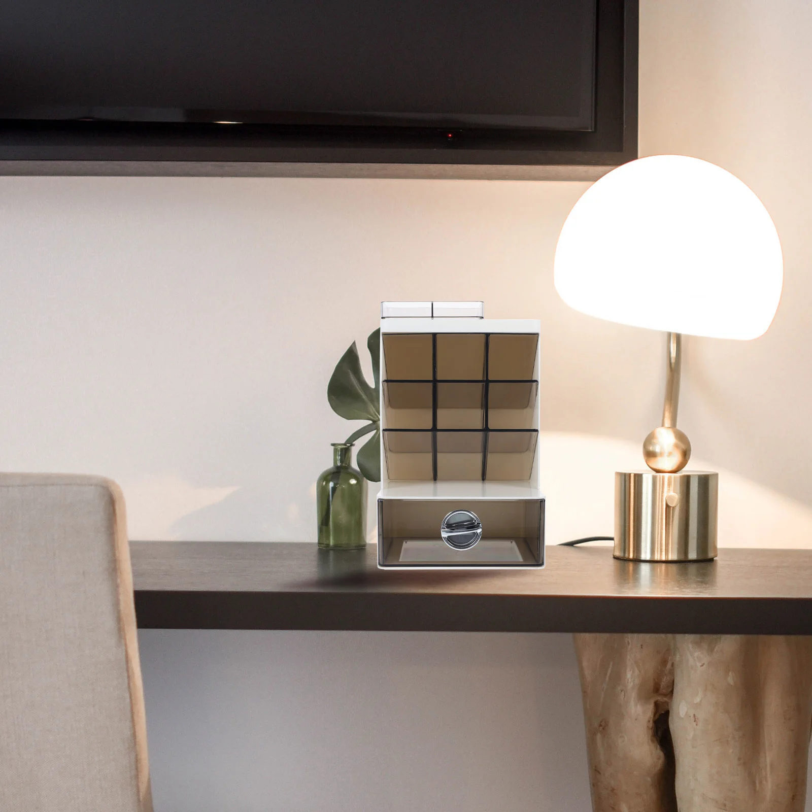 

Pen Holder Organizer Box Modern Desktop Storage Rack For Office School Stationery Compartment Desk Organizer Plastic