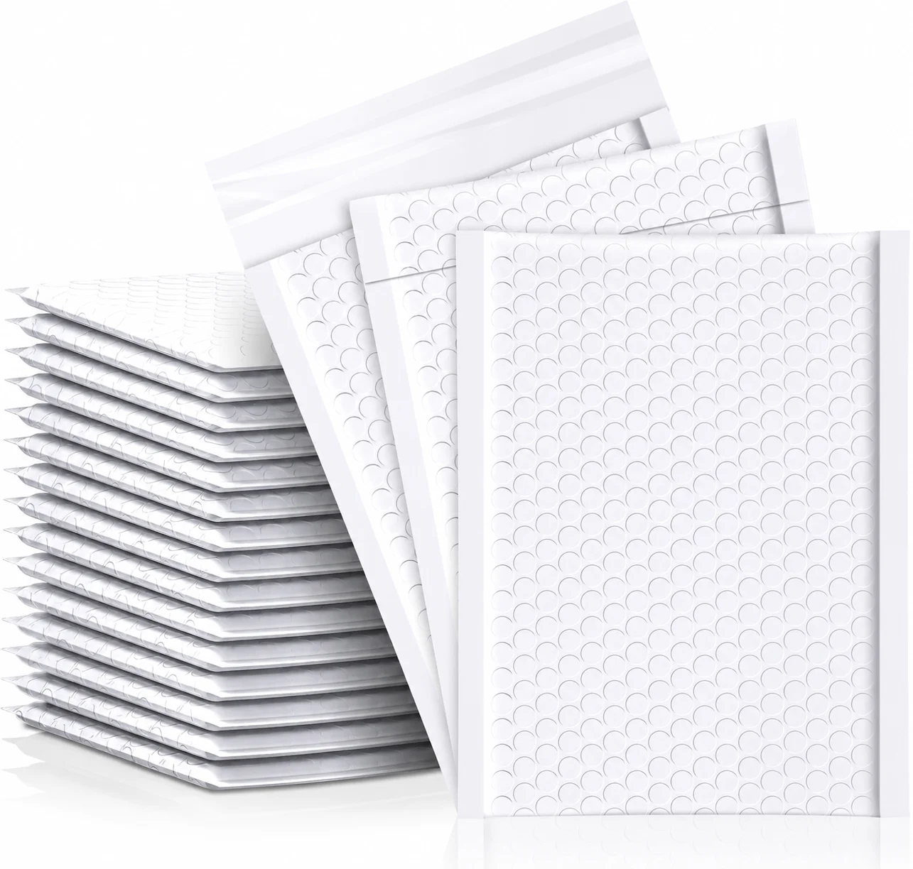 Multi‑color Bubble Shipping Envelopes 100 Pack, Self Seal Padded Mailers, Lightweight Packaging Pouches for Daily Mailing
