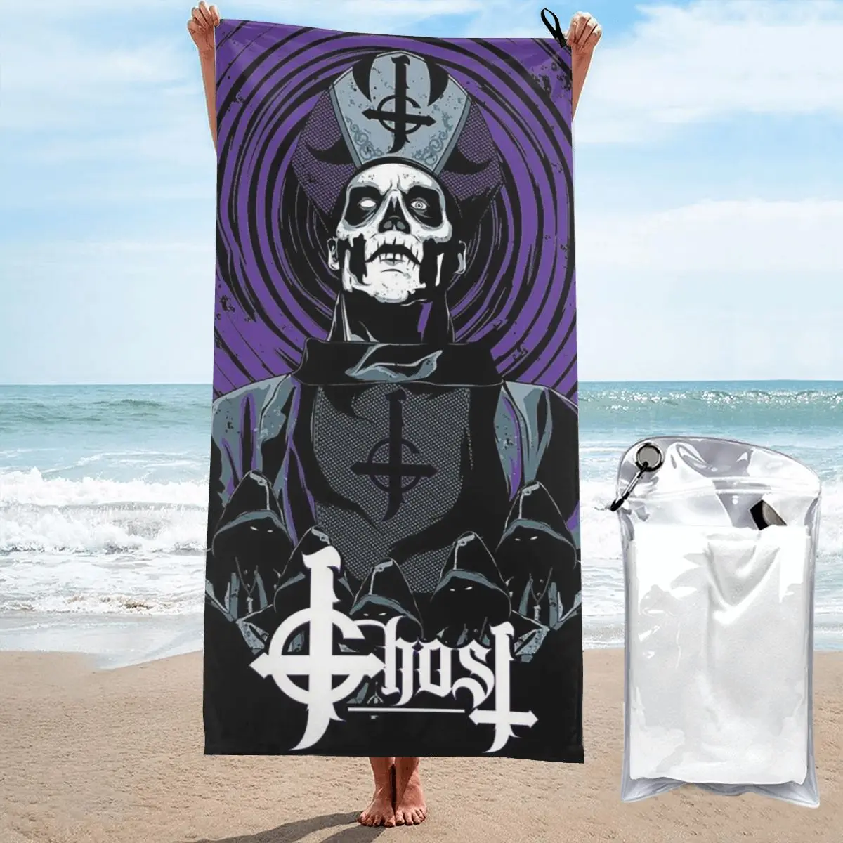 

Ghost Heavy Metal Band Beach Towel Soft Microfiber Quick Dry Absorbent Quick Towels For Pool