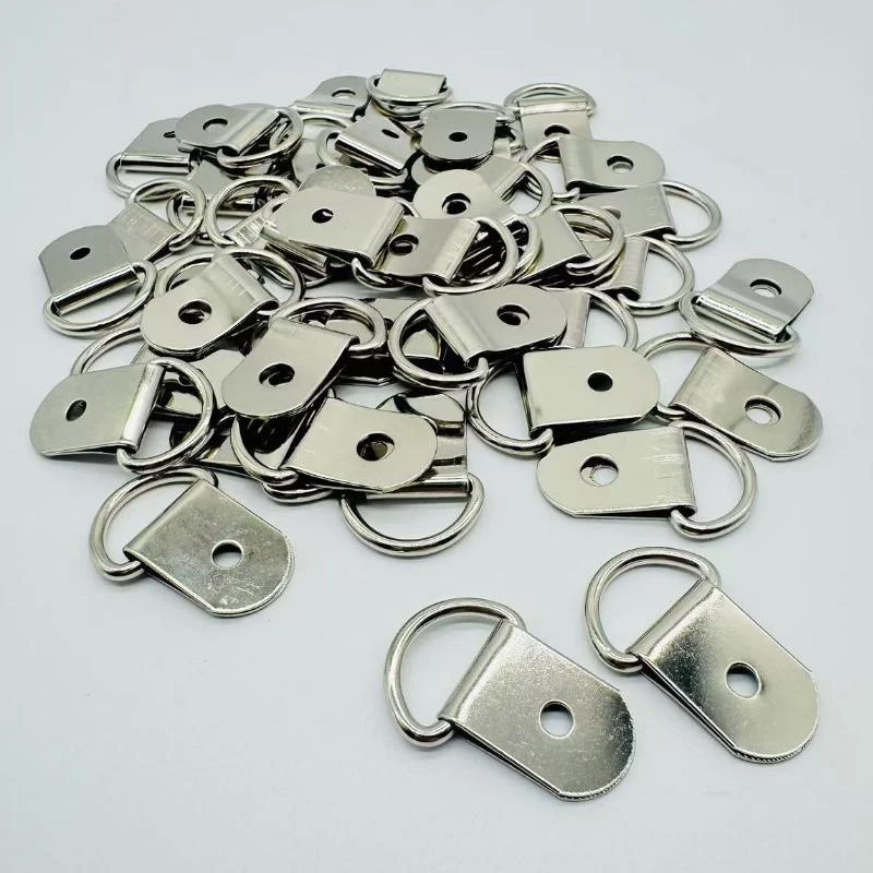 Thickened D Shaped Pull Hook Tie Down Anchors Ring for Photo/Wedding/Advertising/Picture Frame Hanging Fixed Hook Accessories