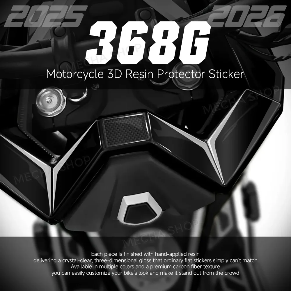 For Zontes 368G 2025 368 G 2026 Accessories Handlebar Plastic Stickers 3D Resin Sticker Protection Kit