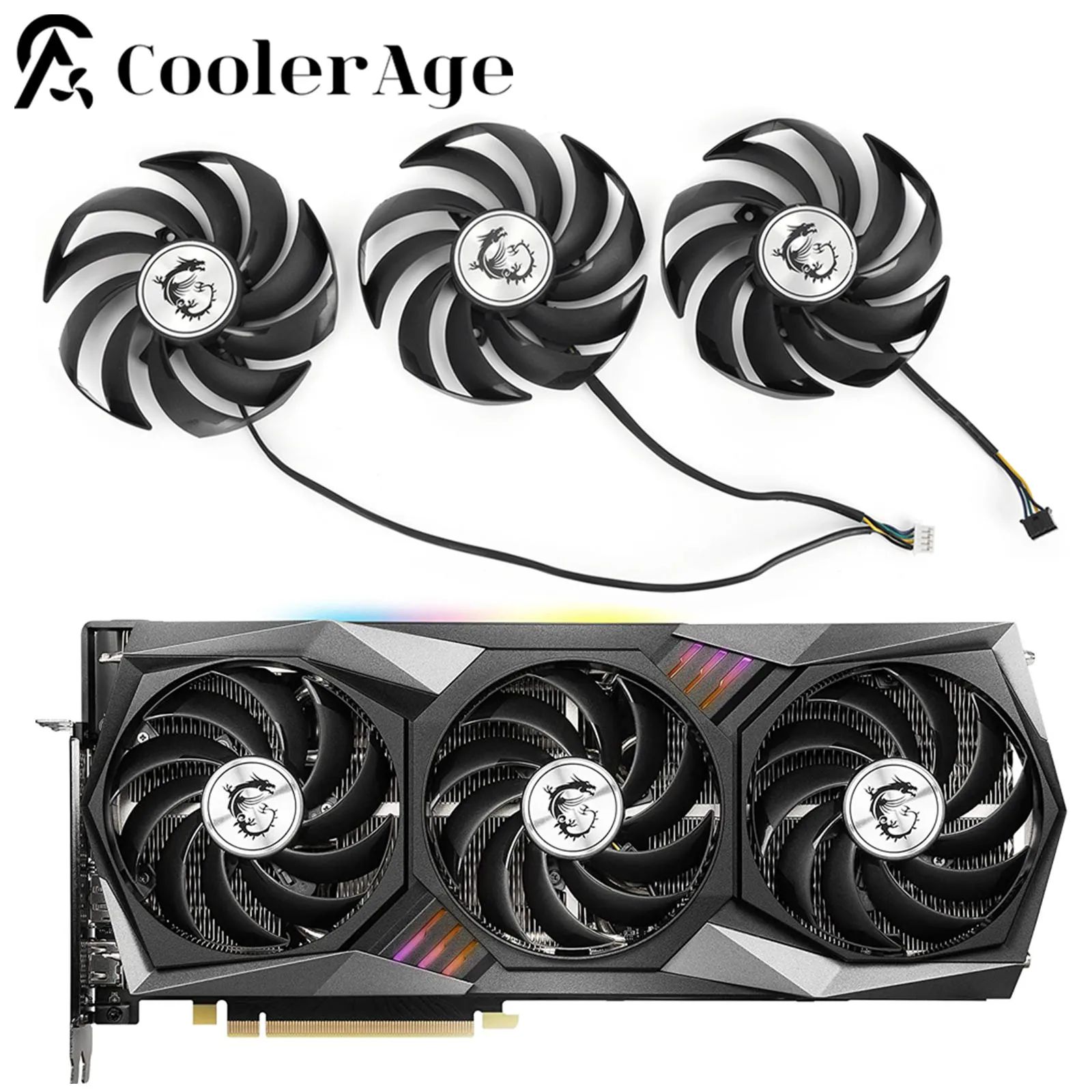 90MM PLD09210S12HH Cooler Fan For MSI Radeon RX 6800 6900 XT GeForce RTX 3060 3070 3080 3090 Ti GAMING Graphics Card Fans