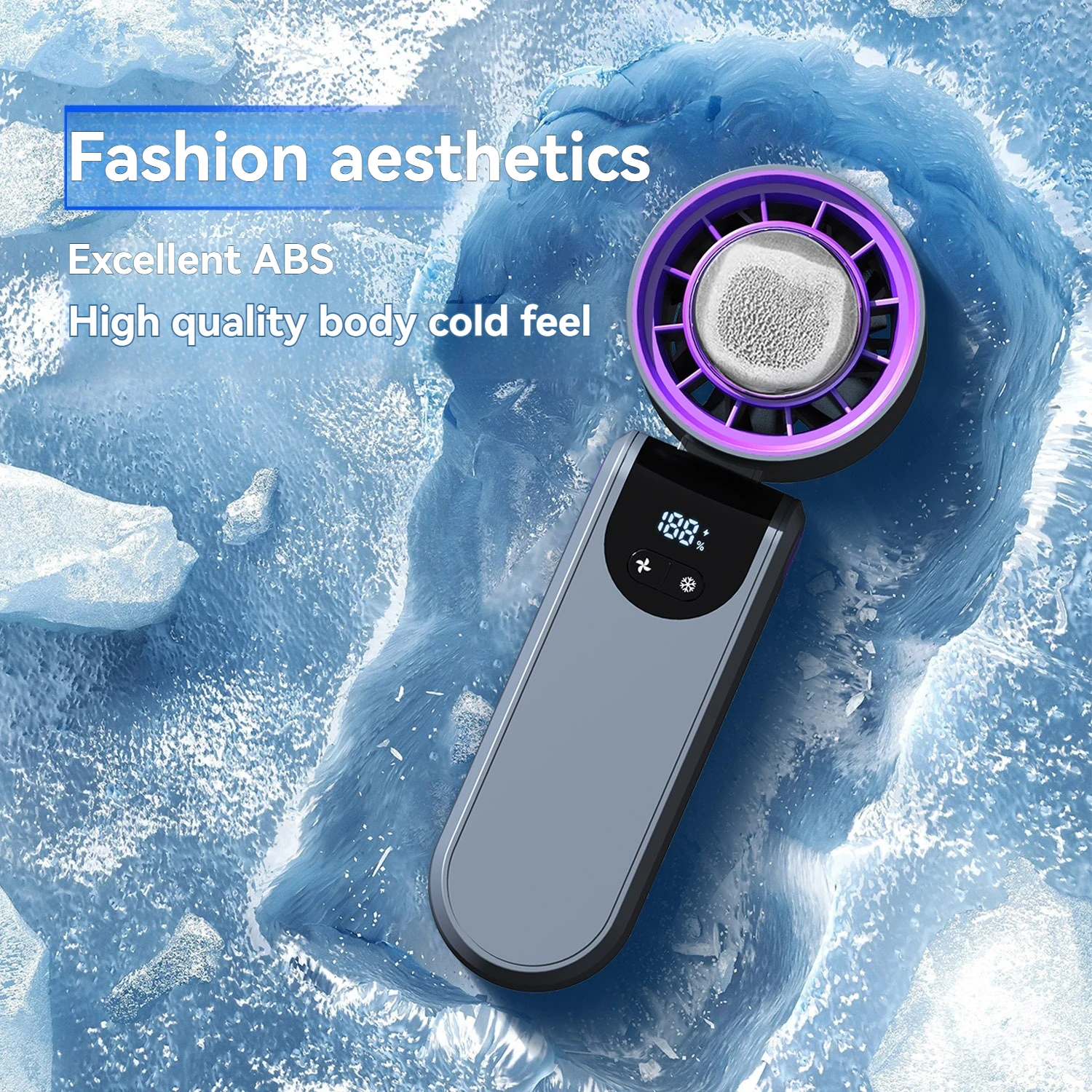 25-летний новый турбо-сильный холодный компресс Ручной вентилятор Высокоскоростной холодильный подвесной складной портативный вентилятор на шее