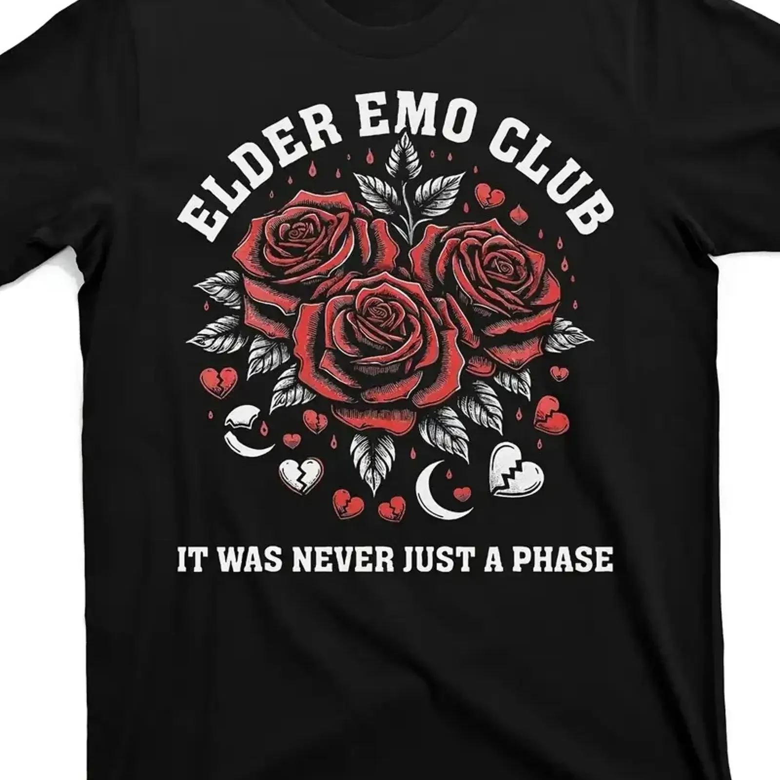 Club It Was Never Just a Phase Funny Emo Goth Punk Design Street Trending Style vintage Washed fashion Comfortable Slightly