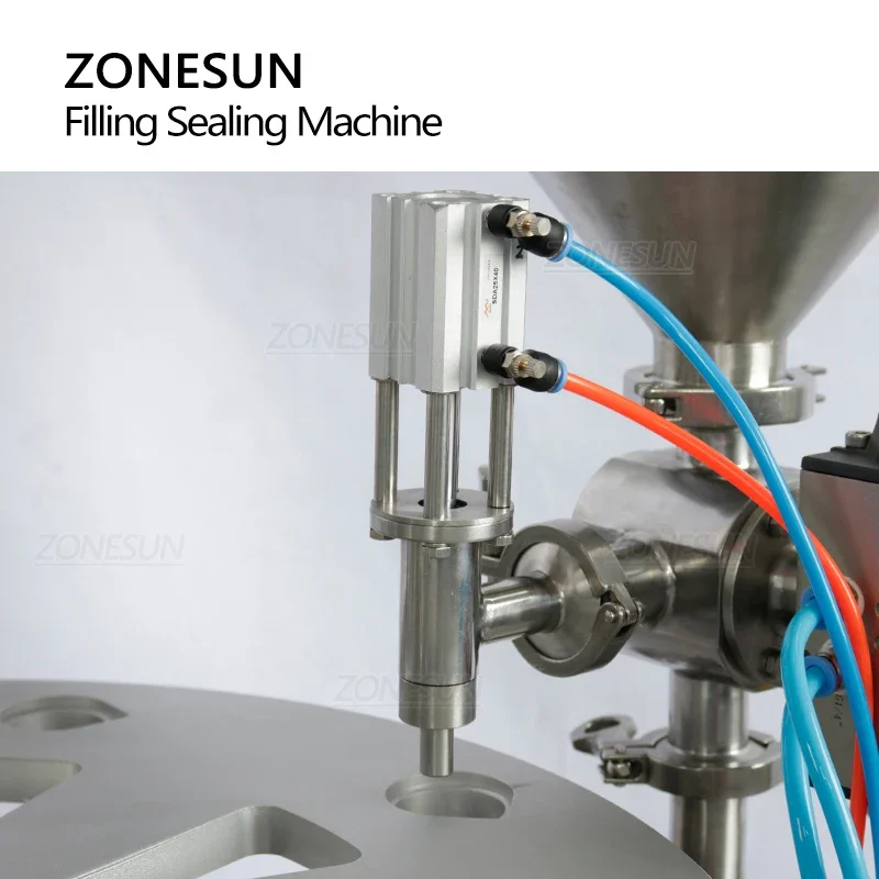 ZONESUN All In One โรตารี่อัตโนมัติโยเกิร์ตซอสมะเขือเทศนมข้น K ถ้วยบรรจุเครื่องซีลเครื่องจักรบรรจุภัณฑ์