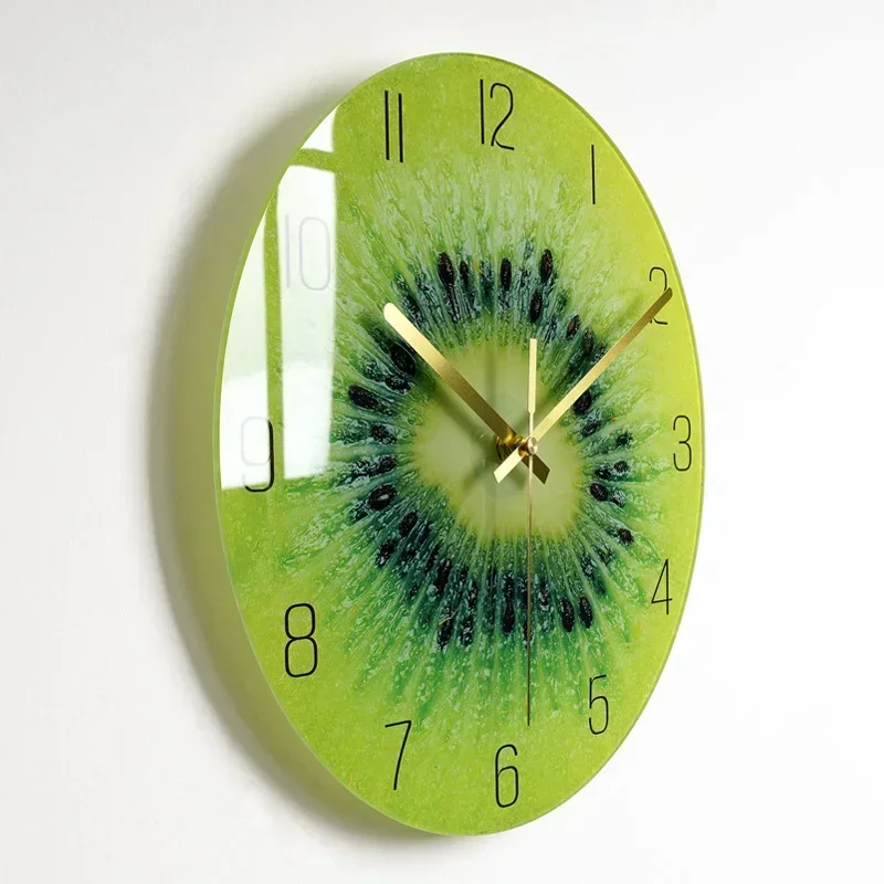 Bedroom Glass Wall Clock Nordic Large Modern Kitchen Wall Clocks Thick Watches Novelty Living Room Watch Home Decor  35X35 CM