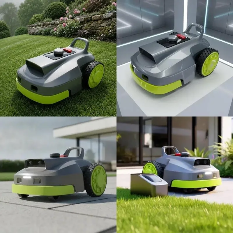 Robot Lawn Mower Without Fence Line Large Area Battery Powered Remote Control Garden Grass Cutter