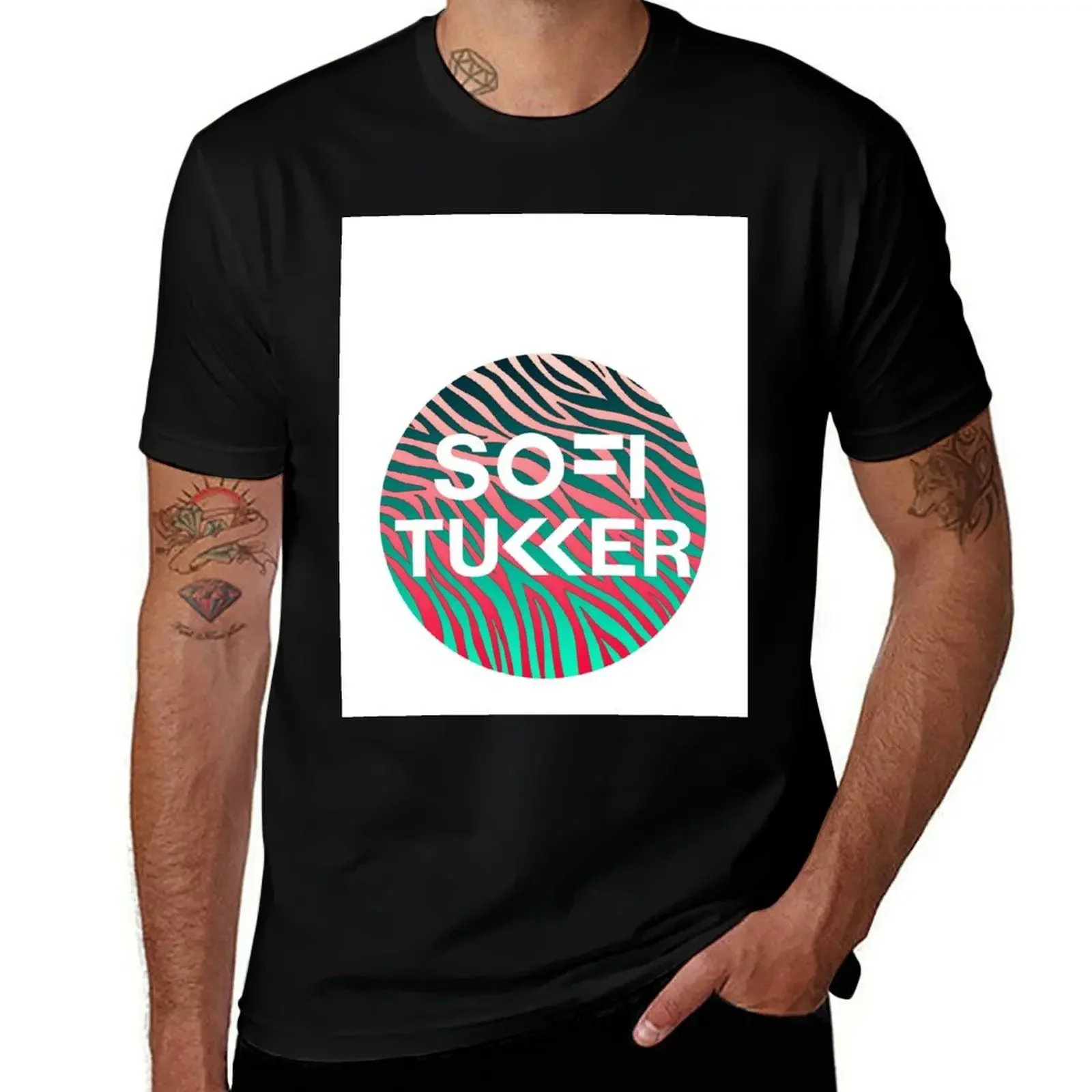 Sofi Tukker Zebra Circle (Rosy Zebra) T-Shirt tees graphics Men's t-shirts