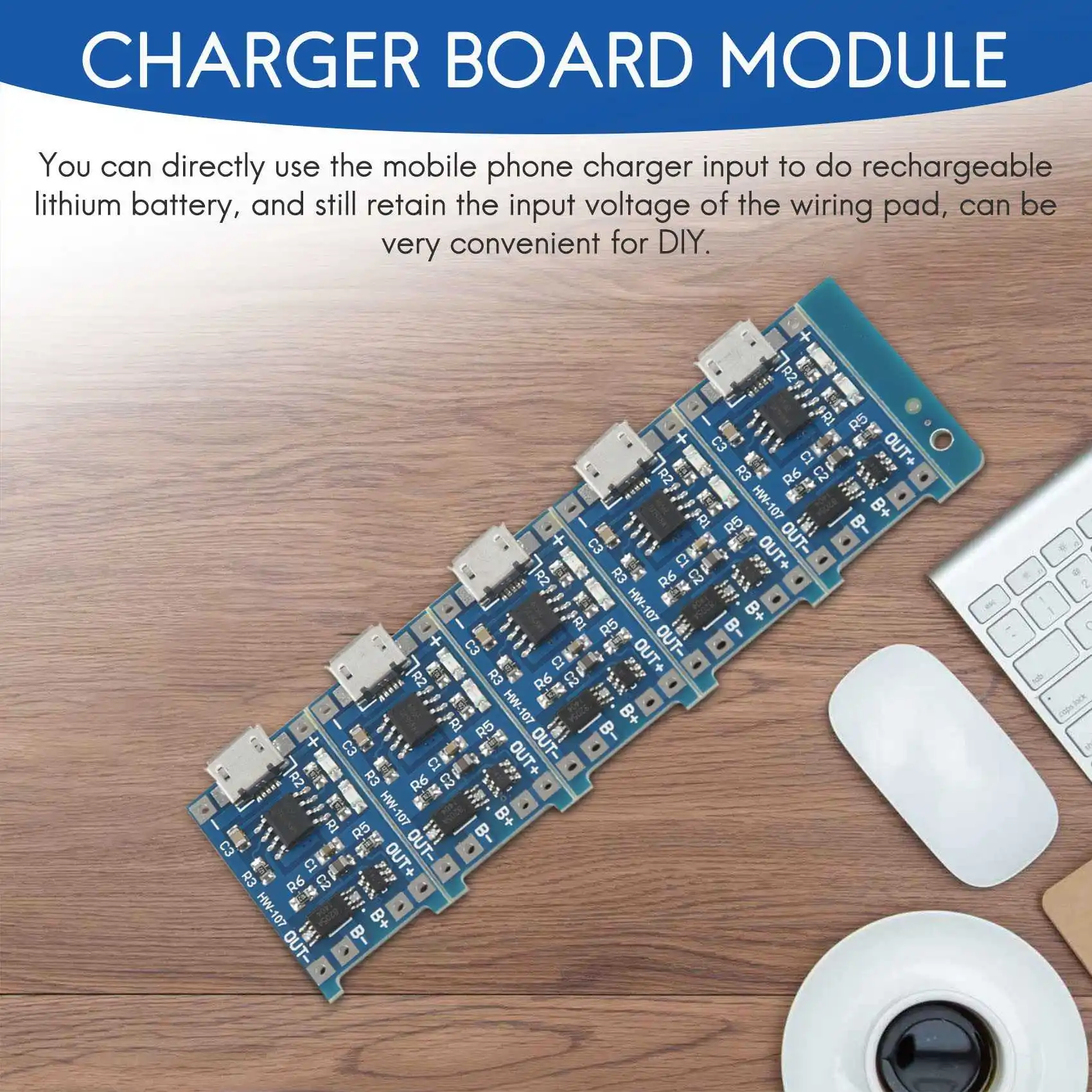 AAAE 5 pcs 1A 5V Micro-USB for Lithium Battery Power Charger Board Module TE420
