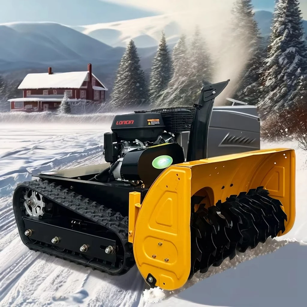 

Mini Belt Driven Track Type 13hp 15hp Electric Drive Snow Blower Remote Control