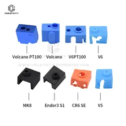 Силиконовый носок Hot End для экструдера E3d V6 Volcano PT100 V5 J-head Hotend MK8 Ender 3 S1 Блок с подогревом Теплый чехол