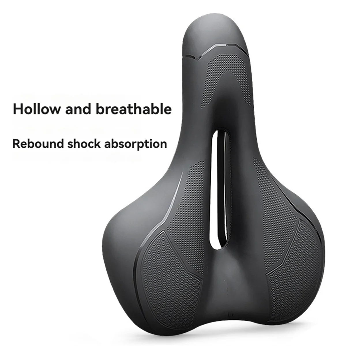 وسادة مقعد مجوفة للدراجة AA74 ناعمة ومرونة عالية قابلة للتنفس ومضادة للانزلاق ملحقات ركوب الدراجات خط أبيض #2