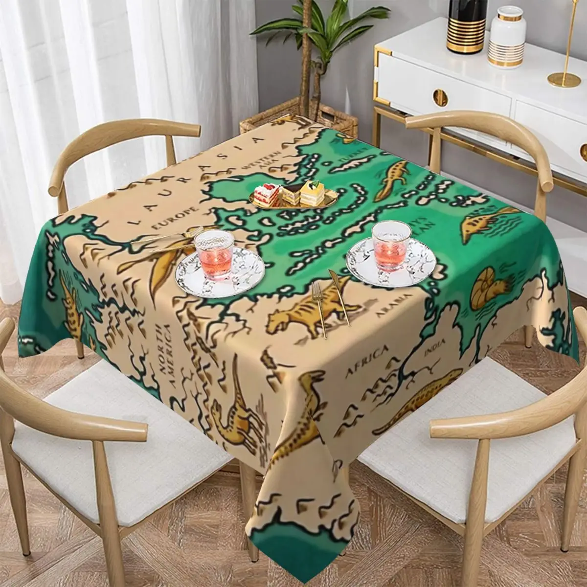 Earth Map Tablecloth Map of the World Protection Table Cloth Modern Home Party Dining Room Design Table Cover Decoration