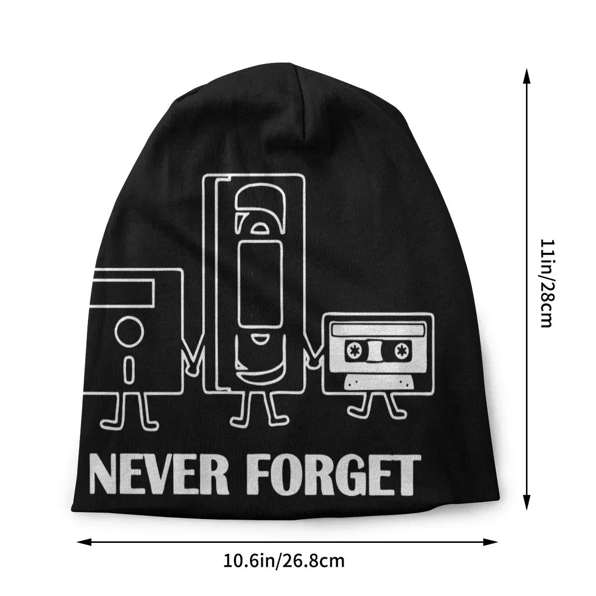 Never Forget Bonnet Hat Knit Hat Winter Street Skullies Beanies Hats Sarcastic Men's Women's Adult Spring Warm Head Wrap Caps