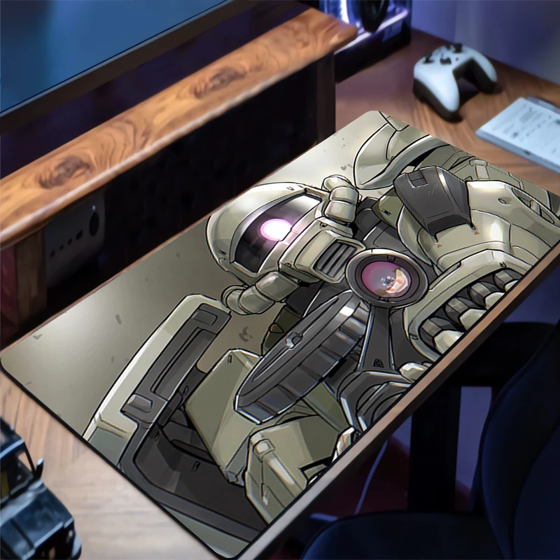 แผ่นรองเมาส์ Mechanical Warrior Gundam Zaku II แผ่นรองเล่นเกม อุปกรณ์เสริมสำหรับพีซี แผ่นรองคีย์บอร์ด แผ่นรองเมาส์ยาง แผ่นรองเมาส์สำหรับแล็ปท็อป แผ่นรองเมาส์ HD
