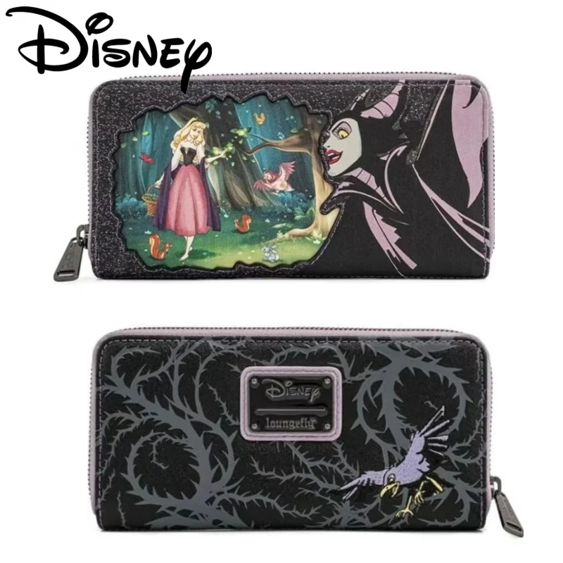 

New Loungefly Villain Scene Sleeping Beauty Wallet Cute Small Leather Purse Short Bank Card Bag With Anime Design Gifts
