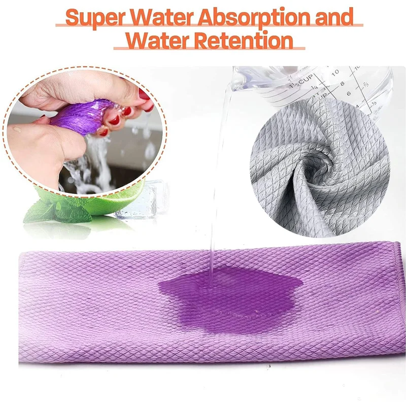 2Pcs Car Fish Scale Grid Wipe Glass Windows Cleaning Towel Microfiber Lint free Towels Auto Mirrors Cleaning Cloths 30cm