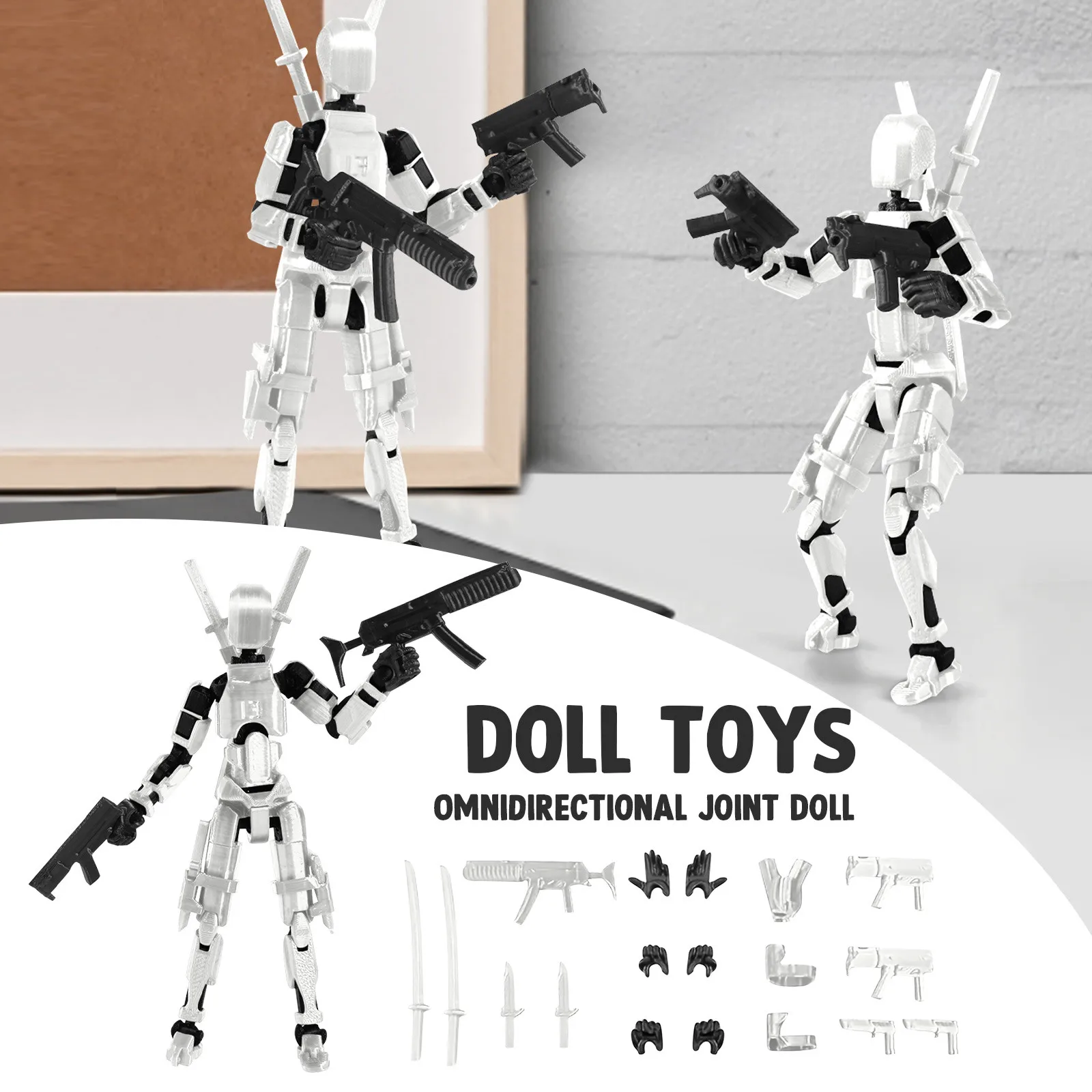 2 Pcs Figurines d'Action T13 Robot, Figurines d'Action Imprimées en 3D T13, Jouets Stikbot avec Accessoires d'Armes, Figurines d'Action Titan 13, les Jouets Que les Enfants Espirent Avoir (Multicolore 2 Pcs Figurines d'Action T13 Robot, Figurines d'Action Imprimées en 3D T13, Jouets Stikbot avec Accessoires d'Armes, Figurines d'Action Titan 13, les Jouets Que les Enfants Espirent Avoir (Multicolore