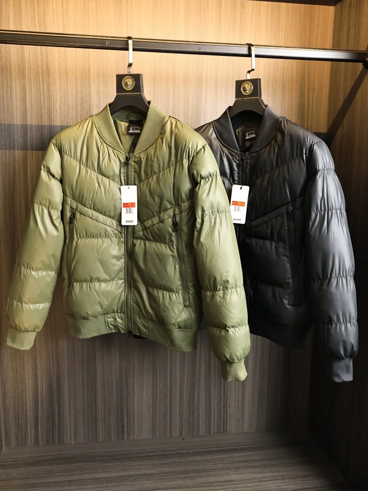 

American Sle Flight Cotton Jaet Men's Warmth Windproof Water-resistant Baseball Collar Vintage Cotton Coat Faionable