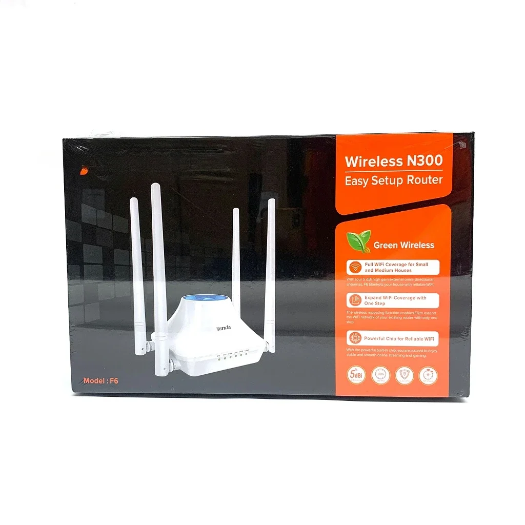 English version Tenda F6 Router Wireless Wifi 300Mpbs easy setup home router with 4 external 5DB antennas easy setup