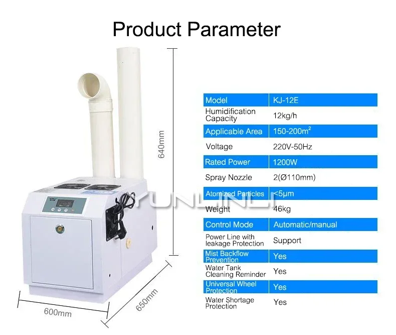 New Industrial Humidifier Ultrasonic Air Humidifier 220V Commercial Humidification Machine For Supermarket/Hot Pot Shop