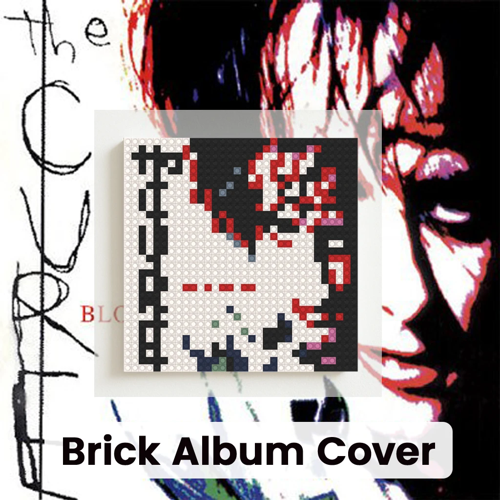 

Rock T-The C-Cure Music Album Cover MOC Building Blocks Mosaic Pixel Art Brick Painting DIY Home Wall Decor