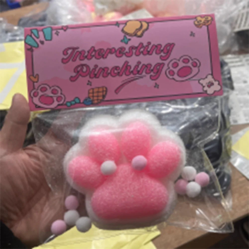 مثيرة للاهتمام سوبر كبير القط باو ضغط لعبة العجن لينة الكرتون تململ لعبة ثلاثية الأبعاد الملونة القط باو قرصة لعبة أطفال دمية صعبة