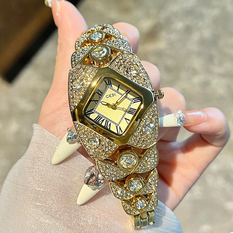 

Высококачественные женские часы-браслет, элитный бренд, элегантные наручные часы со стразами для женщин, женские часы, женский подарок подруге